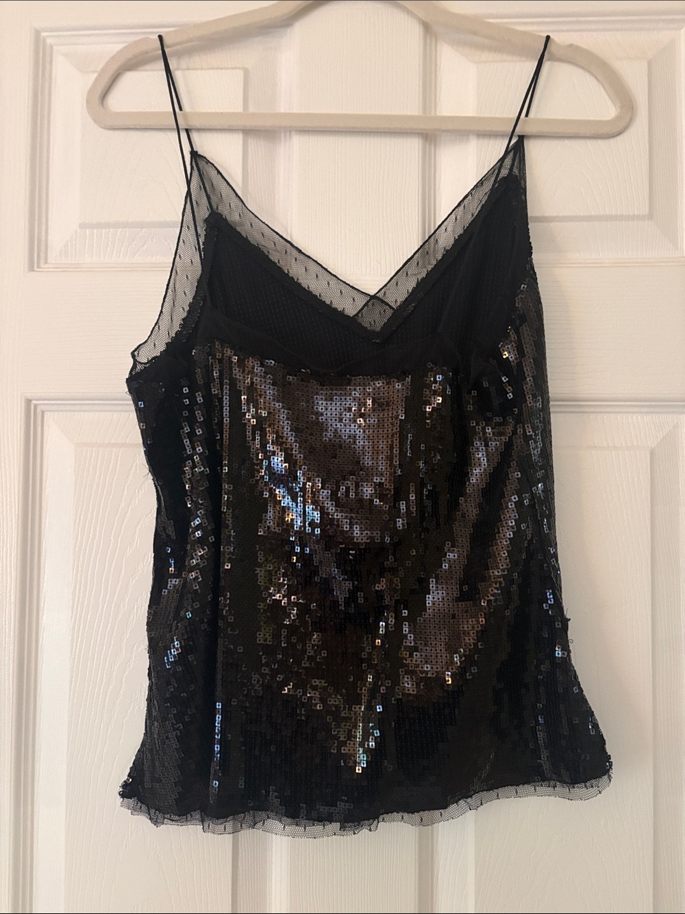 Black Sequin V-Neck Spaghetti-Strap Camisole - Intimately by Free People - Picture 4 of 15